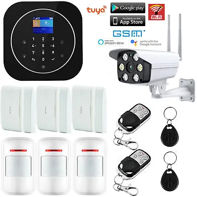 T92 WiFi GSM APP RFID Wireless Tuya Home Security Alarm System+Outdoor IP Camera • $111.62