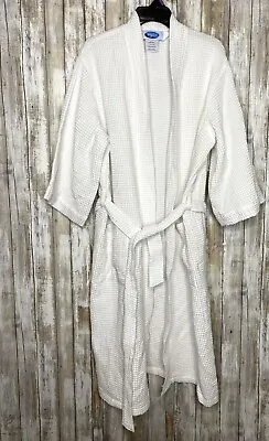 Terry Town Loungewear Long Sleeve White Spa Waffle Robe One Size • $19.99