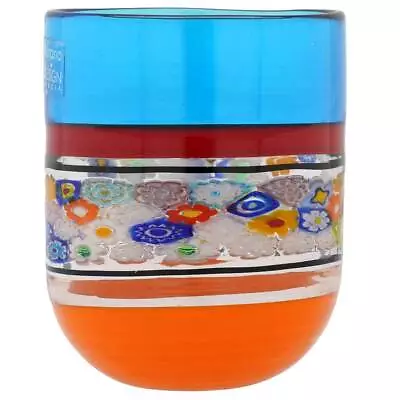 GlassOfVenice Murano Drinking Glass Tumbler Primavera - Aqua Blue • $129.95