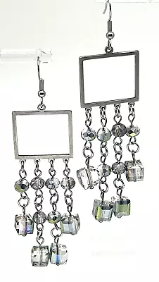 Gorgeous Austrian Crystal Multi-color Chandelier Dangle Earrings Stainless Steel • $4.50