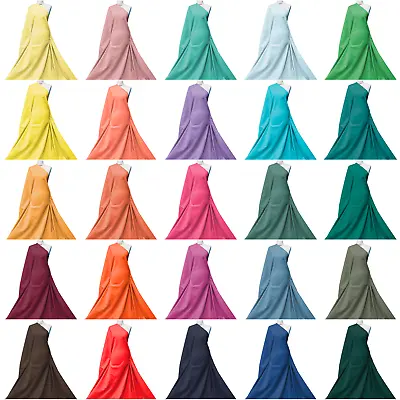 £1.25 • Buy Plain Polycotton Fabric By The Metre Poly Cotton Poplin Craft Lining Material