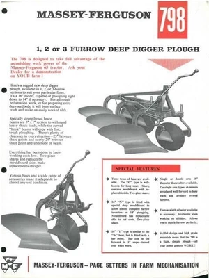 £4.99 • Buy Massey Ferguson Plough MF798 Brochure - MF 798