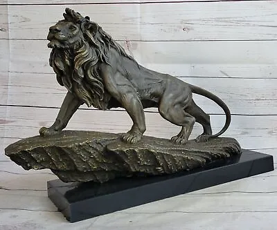 Antoine-Louis Barye 1795 1875 Lion Bronze Sculpture 1860 Figure Statue Animalier • $419.40