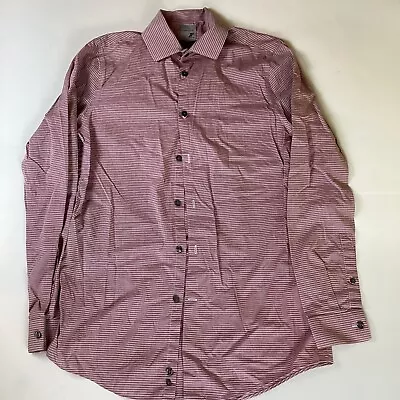 J Ferrar Super Slim Fit Men’s Button Down Shirt Size S 14-14.5 32/33 Mechanical • $11.95