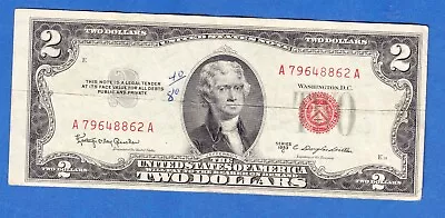 1953-C $2 United States Note Red Seal • $4.99