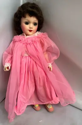 Vintage Mary Hoyer Doll With Lovely Pink NightgownRobeSlippers Clean Tagged • $250