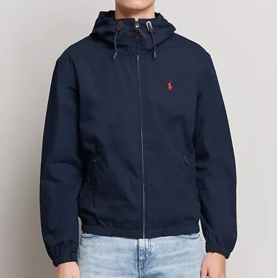 Polo Ralph Lauren Windbreaker Hooded Jacket Aviator Navy Size - M • $188