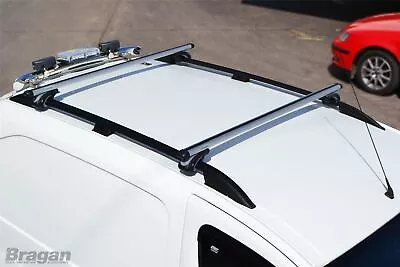 Roof Rails BLACK + Cross Bars + Stops For Mercedes Vito Viano 04-14 MWB LWB Van • $415.62