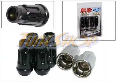 Muteki Sr48 4 Wheels Lock Lug Nuts Set 12x1.5 1.5 Acorn Rims Open End Black H • $34.95