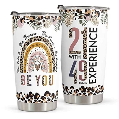 Macorner 70th Birthday Gifts For Women - Stainless Steel Tumbler 20oz - 70 Ye... • £48.84