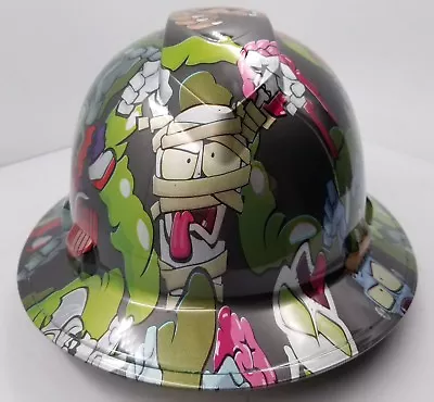 $49.99 • Buy FULL BRIM Hard Hat Custom Hydro Dipped , NEW COMIC BOOK  ZOMBIE SQUAD OSHA APRVD
