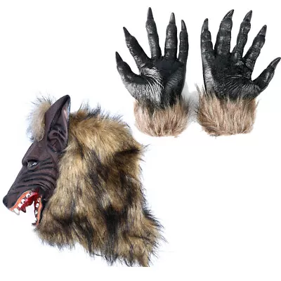 £27.35 • Buy Faux Werewolf Mask Wolfman Masks Latex Costume Halloween Novelty Wolf Mask