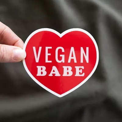 Vegan Babe Heart Sticker Glossy Vinyl Sticker Veganism Activism • $5.95