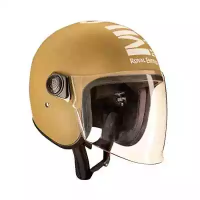 Royal Enfield MLG Copter Face Long Visior Helmet Matt Desert Storm • £78.75