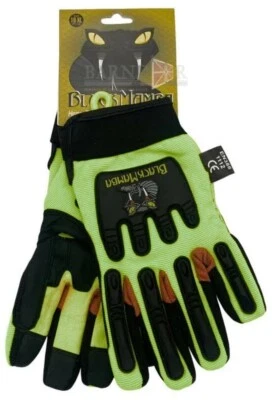 $16.77 • Buy Black Mamba Heavy Duty 3-D Curved Fingers High Visibility 7mm Impact Protection