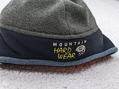 Mountain Hard Wear Mens L Gray Fleece Beanie Hat Logo Polartec Gore Windstopper • $19.94