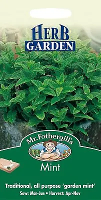 Mr Fothergills - Pictorial Packet - Herb - Mint - 250 Seeds • £2.15