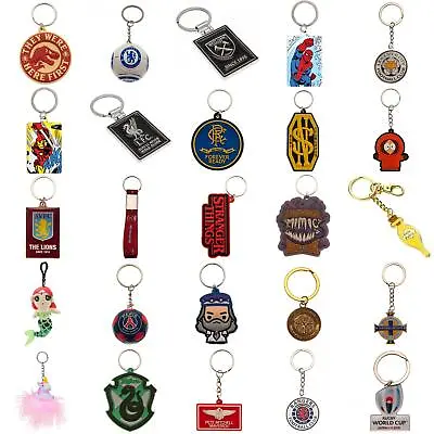 Keyring Full Colour Enamel Keychain Bright Split Ring Christmas Premier Leagues • £7.83