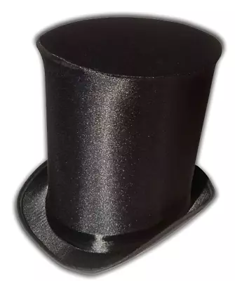 Deluxe BLACK EXTRA TALL TOP HAT Magician Magic Prop Adult Costume Lincoln Bell • $42.89