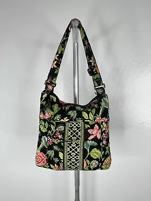 Vera Bradley Retired Botanica Crossbody Hipster Zip Closure Bag Purse Boho • $20.24