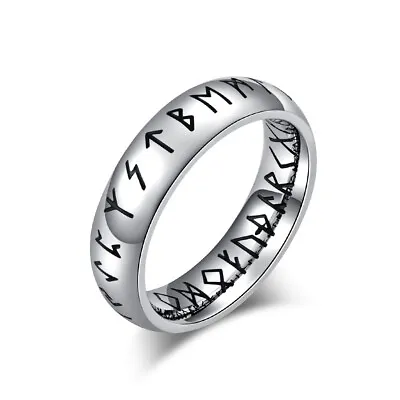 Viking Rings For Men Women Norse Raven Runes Vegvisir Compass Amulet Size 5-13 • $7.99