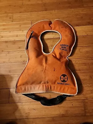 Vintage Healthways Scuba Vest Orange Heavy Canvas Good Condition • $39.95