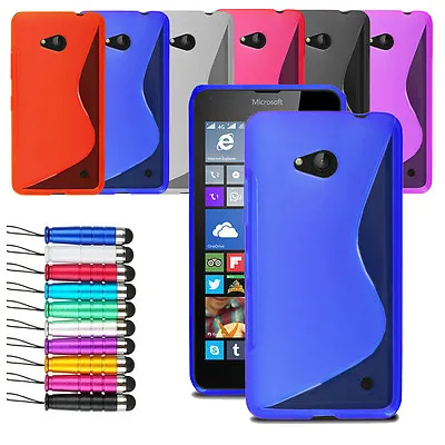 For Microsoft Lumia 550 Grip Wave Gel Skin Case Cover  + Stylus Pen • £3.89