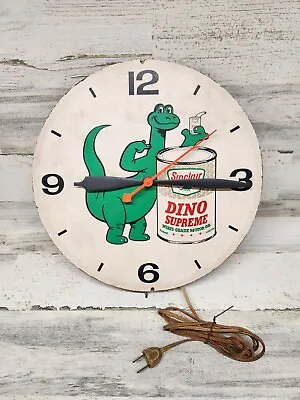 Vintage Original Sinclair Dino Clock Supreme Motor Oil Gas Sign RARE 4 Repair • $249.99