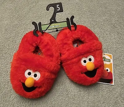 Elmo Sesame Street Toddler Red Slip-on Slippers Boys Girls Kids Shoes Children 5 • $12.49