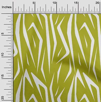 OneOone Cotton Poplin Lime Green Fabric Skins Animal Diy Clothing-q7c • $11.58