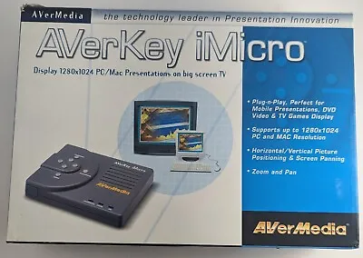 AVermedia Key IMicro 1280 X 1024 PC Mac To TV NEW • $19.75