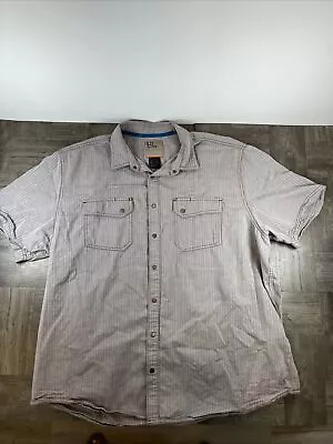 5.11 Tactical Shirt Mens XL Brown Short Sleeve Button Up Outdoor Hiking • $10.41