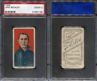1909-1911 T206 Jake Beckley Kansas City HOF PSA 2 ***Tolstoi*** • $589.99