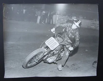 Vintage 1960s Motorcycle Flat Track Tt Racing Photograph Bsa Hornet Racer Photo • $25