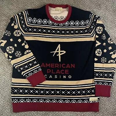 American Place Casino Waukegan Illinois Christmas Sweater Pullover Mens 2XL • $25