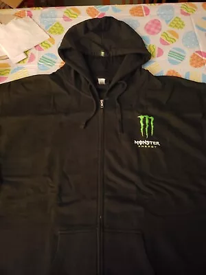 Monster Energy Official Branded Black Zip Up Hoodie. Brand New Never Worn • $80