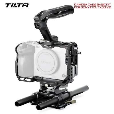 £177.66 • Buy Tilta FX3 FX30 Camera Cage Basic Kit TA-T16-A-B Dslr Rig Handle Fr Sony FX3 FX30