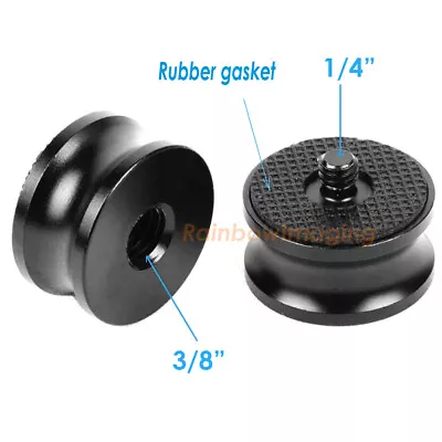 (2 Pcs ) 3/8  Female To 1/4  Male 1/4 Inch Thread Screw Tripod Mount Adapter • $7.08