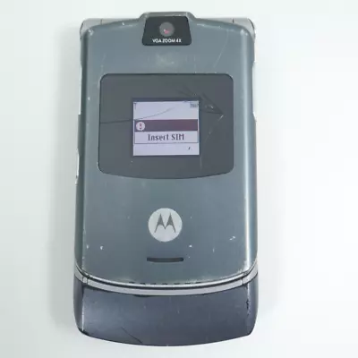 Motorola Razr V3 T-Mobile Gray Flip Phone • $22.49