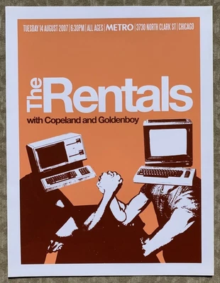 $29.99 • Buy THE RENTALS Weezer Copeland Goldenboy Indie Rock Concert SCREEN PRINT Poster