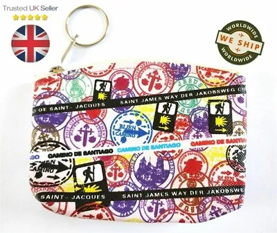 Camino De Santiago Pilgrim Coins Purse - Sellos - Zip Closure • £6.95