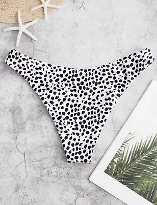ZAFUL Dalmatian Print High Cut Bikini Bottom • $10