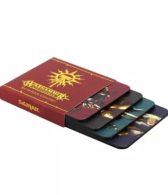 Warhammer Age Of Sigmar Set Of Four 4 Drinks Table Coasters Mats Games Workshop • £9.99