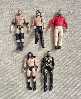 5 X WWE Wrestling Figures Bundle Jakks Pacific Action Wrestlers Bundle 11 • £14.99