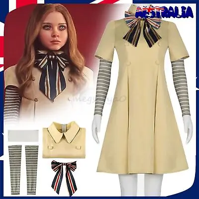 Girls Thriller Movie M3GAN Cosplay Costume Set Megan AI Doll Robots Dress Outfit • $18.99