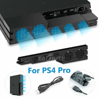 $28.59 • Buy AU For PS4 PRO Game USB Play Station 4 Host Fan Cooling Cooler External 5 Fans