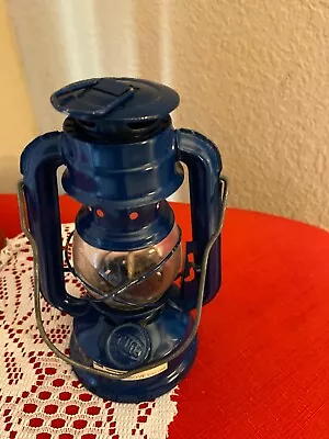 Vintage Small Blue Hurricane Lantern Railroad Kerosene Lamp HM103 China • $16.99