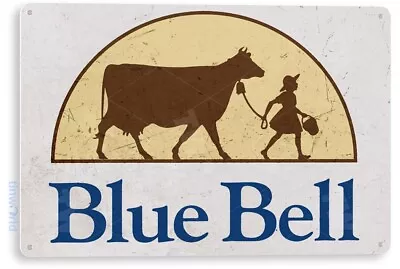 TIN SIGN BlueBell Ice Cream Metal Wall Décor Shop Parlor Store Bar A820 • $10.25