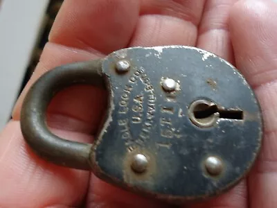 Antique Vintage Padlock ( No Key ) Tiny Eagle Lock Co. Terryville 15T11  • $20