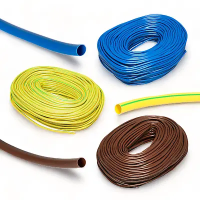 Electrical PVC Sleeving Earth Brown & Blue 2mm 3mm 4mm Tubing Wire Cable  • £2.49